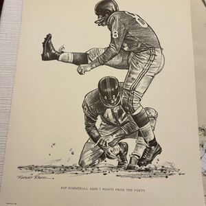 “PAT SUMMERALL ADDS 3 POINTS FROM THE 40"- SHELL OIL 1960 - ROBERT RIGER PRINT